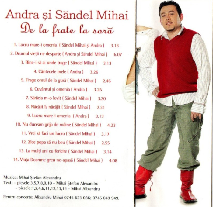 Andra Și Săndel Mihai – De La Frate La Soră (Caseta Audio) [2]