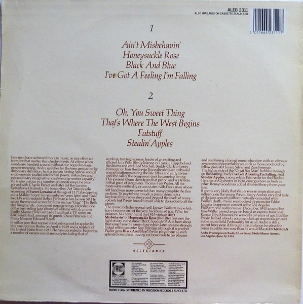André Previn - The Genius Of André Previn, (Disc Vinil) [2]