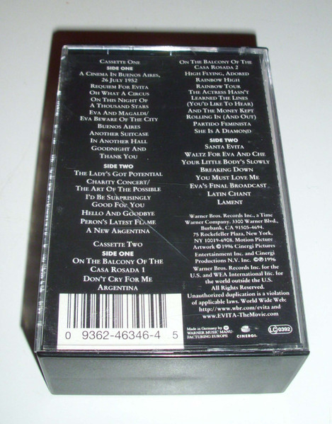 Andrew Lloyd Webber And Tim Rice – Evita (The Complete Motion Picture Music Soundtrack) (CASETA) [3]