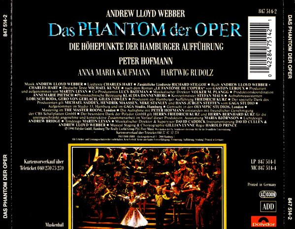 Andrew Lloyd Webber - Das Phantom Der Oper (Die Höhepunkte Der Hamburger Aufführung), (CD) [2]
