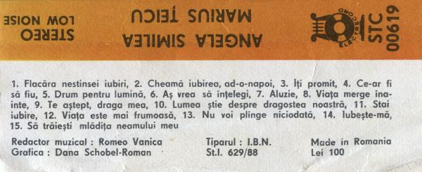 Angela Similea - Flacăra Nestinsei Iubiri, (Casetă Audio) [2]