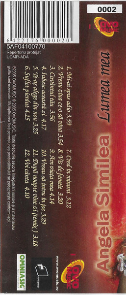 Angela Similea - Lumea Mea , (Casetă Audio) [2]