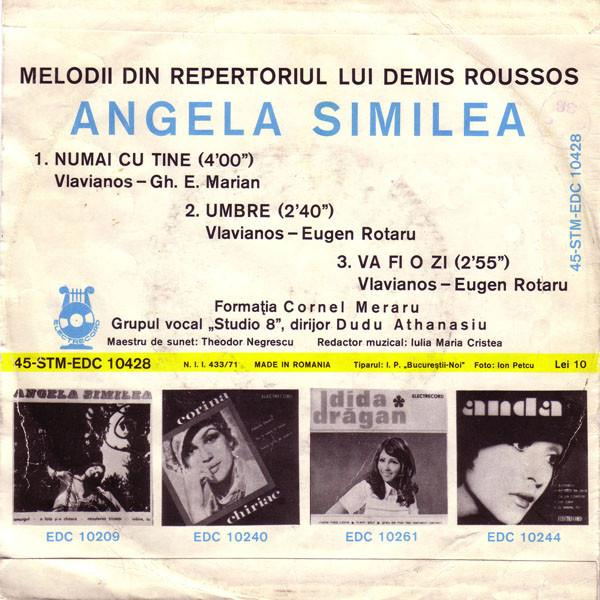 Angela Similea - Melodii Din Repertoriul Lui Demis Roussos (7 Inch), (Disc Vinil) [2]