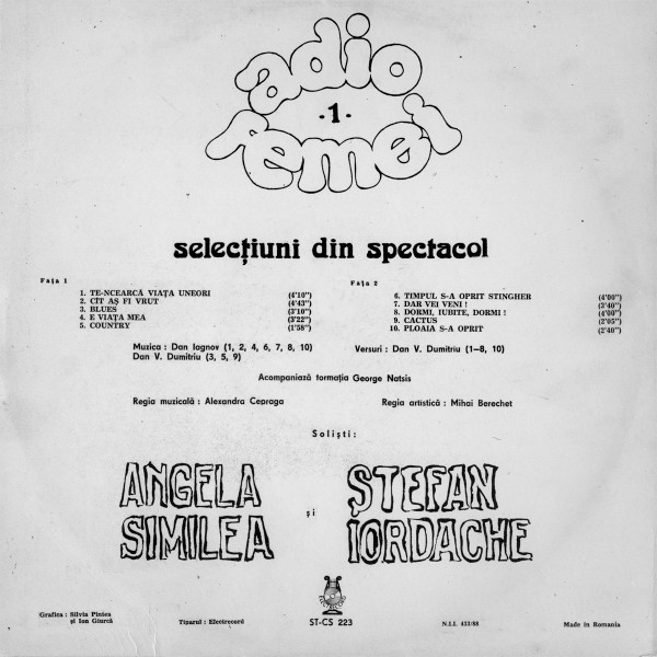 Angela Similea și Ștefan Iordache – Adio Femei - 1 - (Selecțiuni Din Spectacol) [2]