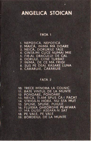 Angelica Stoican - Bate Vîntul De La Munte	 (Caseta Audio) [2]