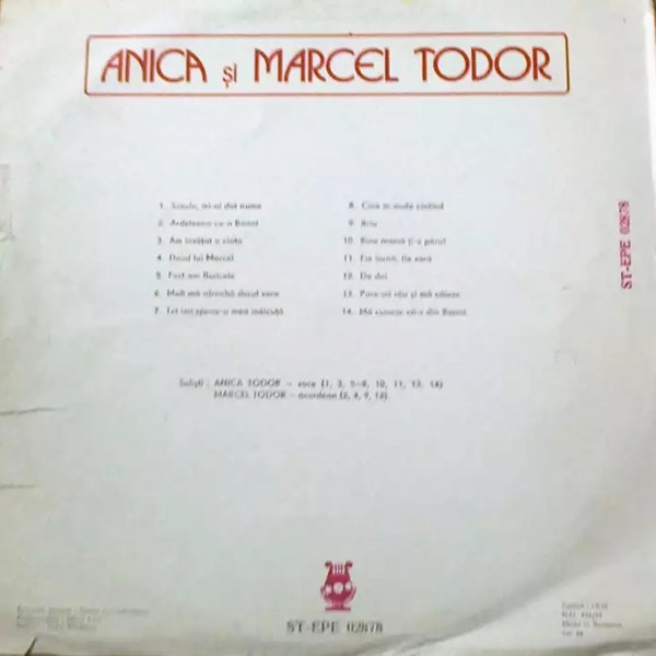 Anica* și Marcel Todor* – Anica și Marcel Todor (VINIL) [2]
