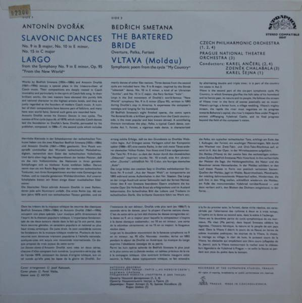 Antonín Dvořák - Vltava (Moldau), The Bartered Bride / Slavonic Dances, New World Symphony (Disc Vinil) [2]