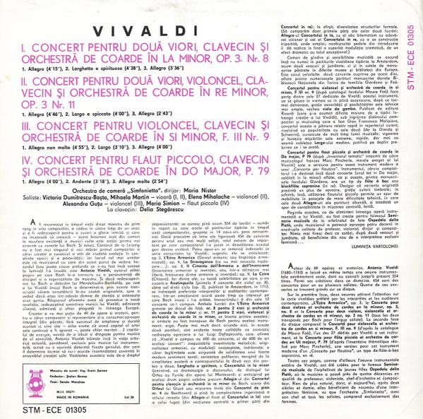 Antonio Vivaldi - Concerte, (Disc Vinil) [2]