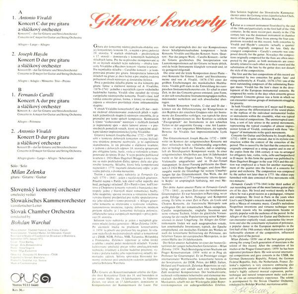 Antonio Vivaldi - Gitarové Koncerty (Disc Vinil) [2]