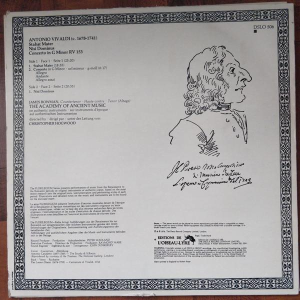 Antonio Vivaldi - Stabat Mater • Nisi Dominus • Concerto In G Minor (Disc Vinil) [2]