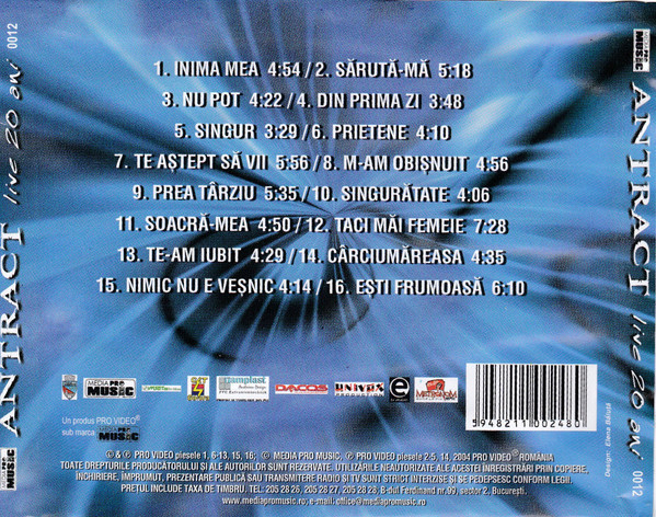Antract – Live 20 Ani (CD) [2]