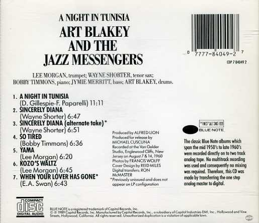 Art Blakey & The Jazz Messengers - A Night In Tunisia, (CD) [2]