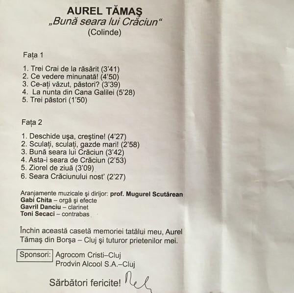 Aurel Tămaș - Bună Seara Lui Crăciun (Colinde), (Casetă Audio) [2]