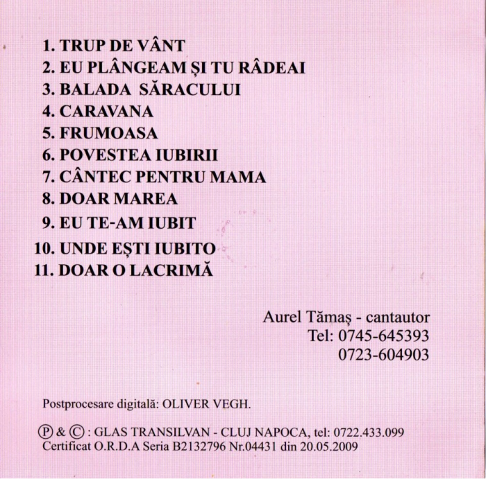 Aurel Tămaș – Trup De Vânt Reeditare (CD) [2]