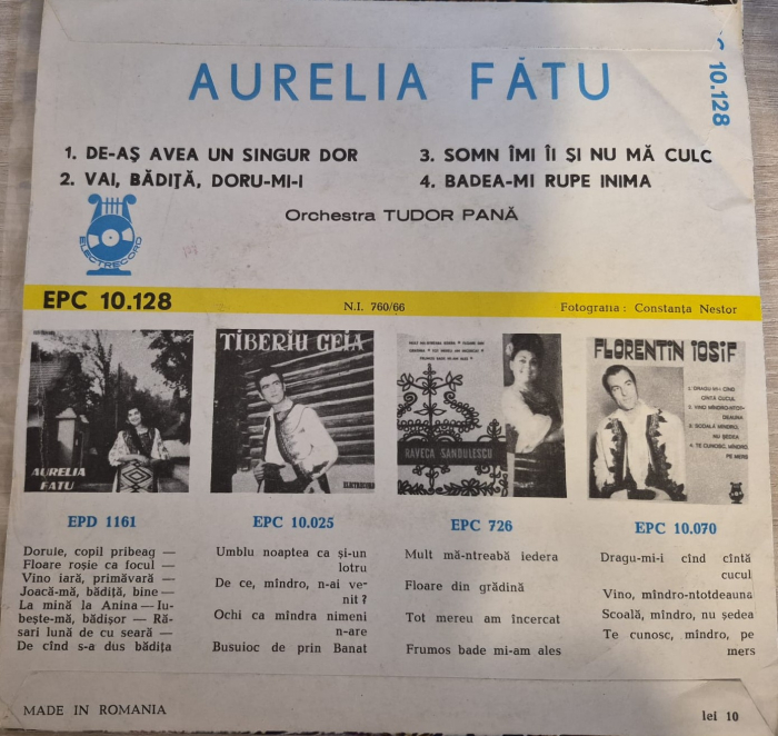 Aurelia Fătu* – De-aș Avea Un Singur Dor (VINIL) [2]