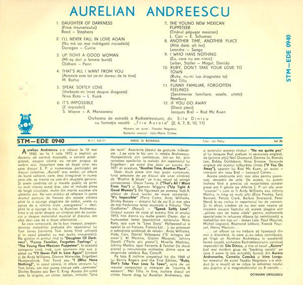 Aurelian Andreescu - Aurelian Andreescu, (Disc Vinil) [2]