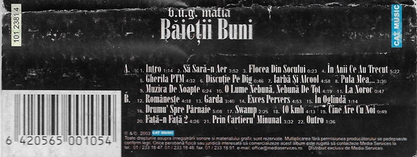 B.U.G. Mafia - Băieții Buni , (Casetă Audio) [2]