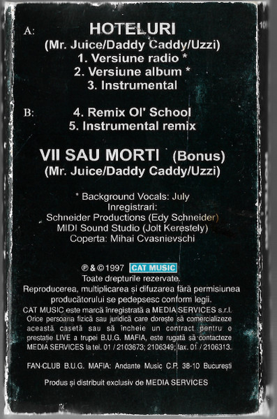 B.U.G. Mafia – Hoteluri , (Casetă Audio) [2]