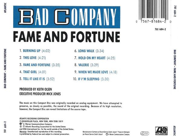 Bad Company - Fame And Fortune [2]