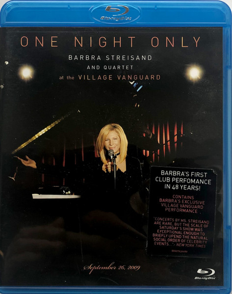 Barbra Streisand – One Night Only: Barbra Streisand And Quartet Live At The Village Vanguard [1]