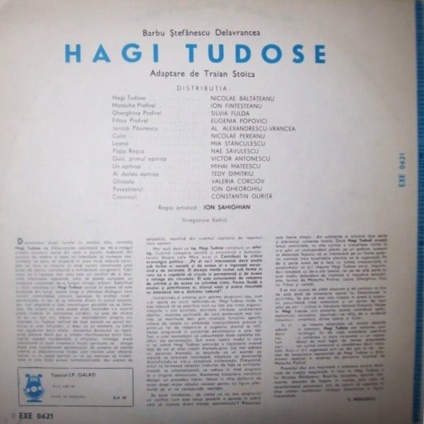Barbu Ștefănescu Delavrancea - Hagi Tudose, (Disc Vinil) [2]
