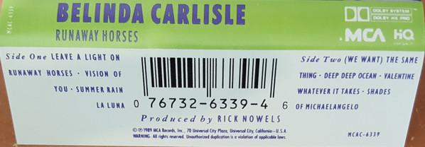 Belinda Carlisle - Runaway Horses (Caseta Audio) [2]