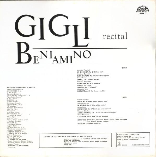 Beniamino Gigli - Recital (Disc Vinil) [2]