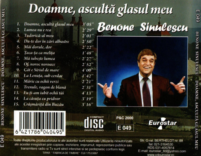 Benone Sinulescu - Doamne, asculta glasul meu (CD) [2]