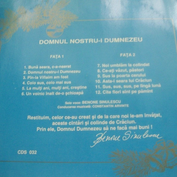 Benone Sinulescu – Domnul Nostru-i Dumnezeu (Cîntări Creștine Și Colinde De Crăciun), (Disc Vinil) [2]