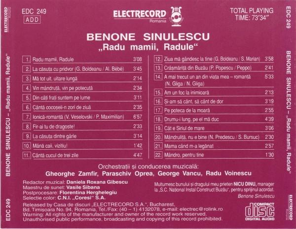 Benone Sinulescu - Radu Mamii, Radule [2]