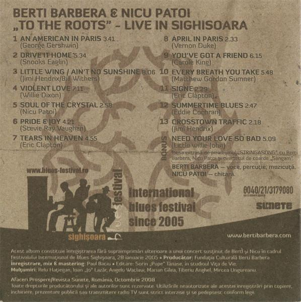 Berti Barbera - Back To The Roots (Live In Sighisoara), (CD) [2]