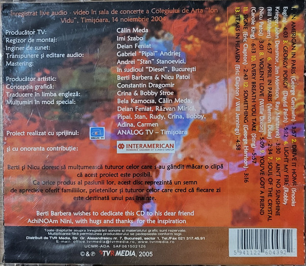 Berti Barbera, Nicu Patoi – Confident Stories (Live In Timișoara Nov. 14. 2004) (cd) [2]