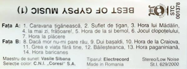 Best Of Gypsy Music (Din Cultura Și Tradiția Muzicală A Lăutarilor Din România), (Casetă Audio) [2]