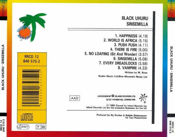 Black Uhuru - Sinsemilla (CD) [2]