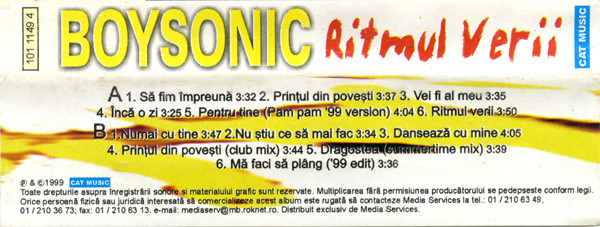 Boysonic (2) – Ritmul Verii (CASETA AUDIO) [2]