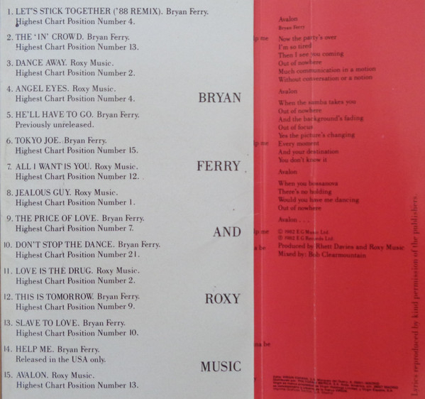 Bryan Ferry - Bryan Ferry - The Ultimate Collection With Roxy Music (Caseta Audio) [2]