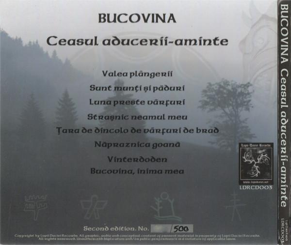 Bucovina - Ceasul Aducerii-Aminte, (CD) [2]