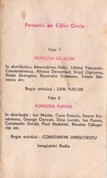 Călin Gruia - Nuielușa De Alun / Povestea Pupezei, (Casetă Audio) [2]