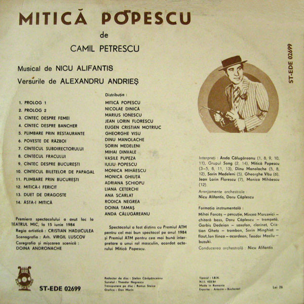 Camil Petrescu - Mitică Popescu, (Disc Vinil) [2]