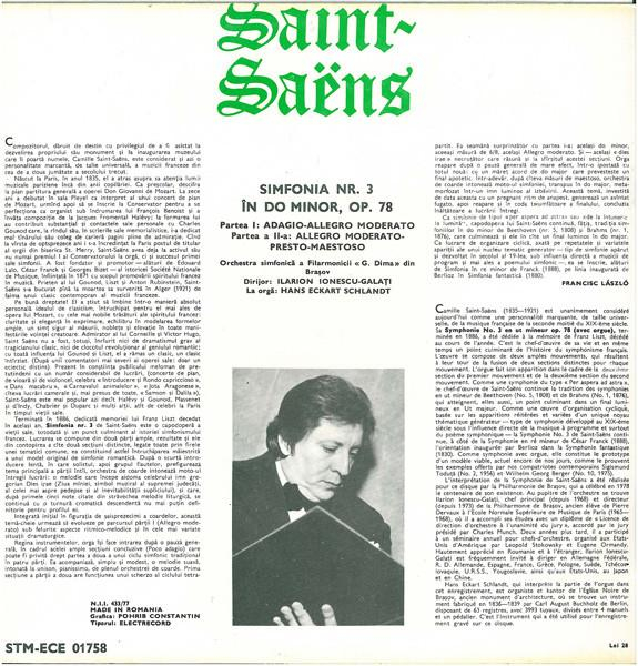 Camille Saint-Saëns - Simfonia Nr.3 În Do Minor, Opus 78 (Disc Vinil) [2]