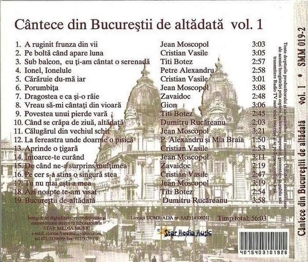 Cântece Din Bucureștii De Altădată Vol.1 (CD) [2]