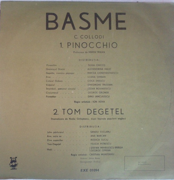 Carlo Collodi - Pinocchio / Tom Degețel, (Disc Vinil) [2]