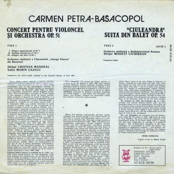 Carmen Petra-Basacopol - Concerto For Cello And Orchestra, Op 51 / „Ciuleandra” „Ballet-suite Op. 54” [2]