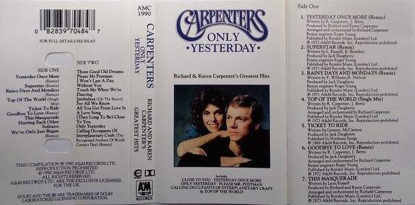 Carpenters - Only Yesterday - Richard & Karen Carpenter's Greatest Hits [2]