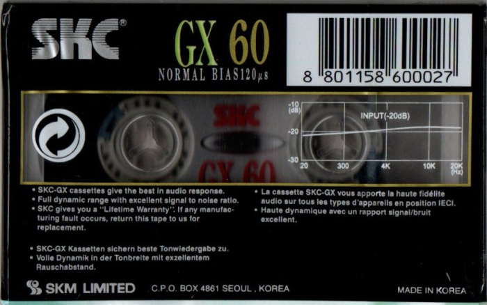Caseta Audio SKC GX 60 (60 min) [2]