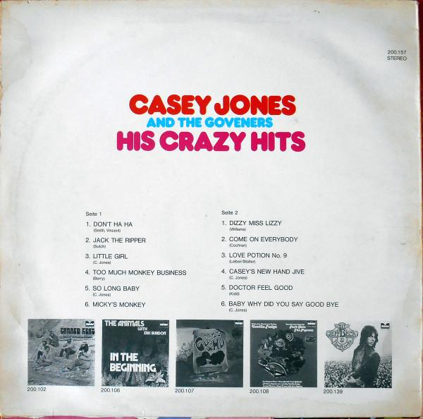 Casey Jones & The Governors - His Crazy Hits, (Disc Vinil) [2]