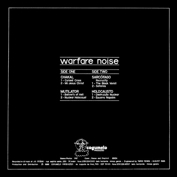Chakal, Mutilator, Sarcófago & Holocausto - Warfare Noise (Disc Vinil) [2]