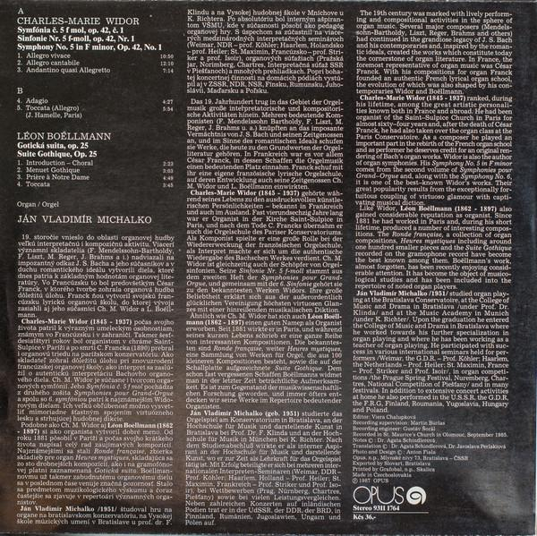 Charles-Marie Widor - Organ: Symphony No. 5 In F Minor, Op. 42, No. 1 / Suite Gothique, Op. 25 [2]