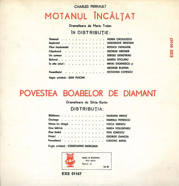 Charles Perrault - Motanul Încălțat / Povestea Boabelor De Diamant, (Disc Vinil) [2]