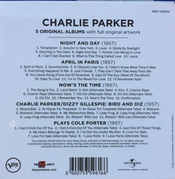 Charlie Parker - 5 Original Albums, (CD) [2]